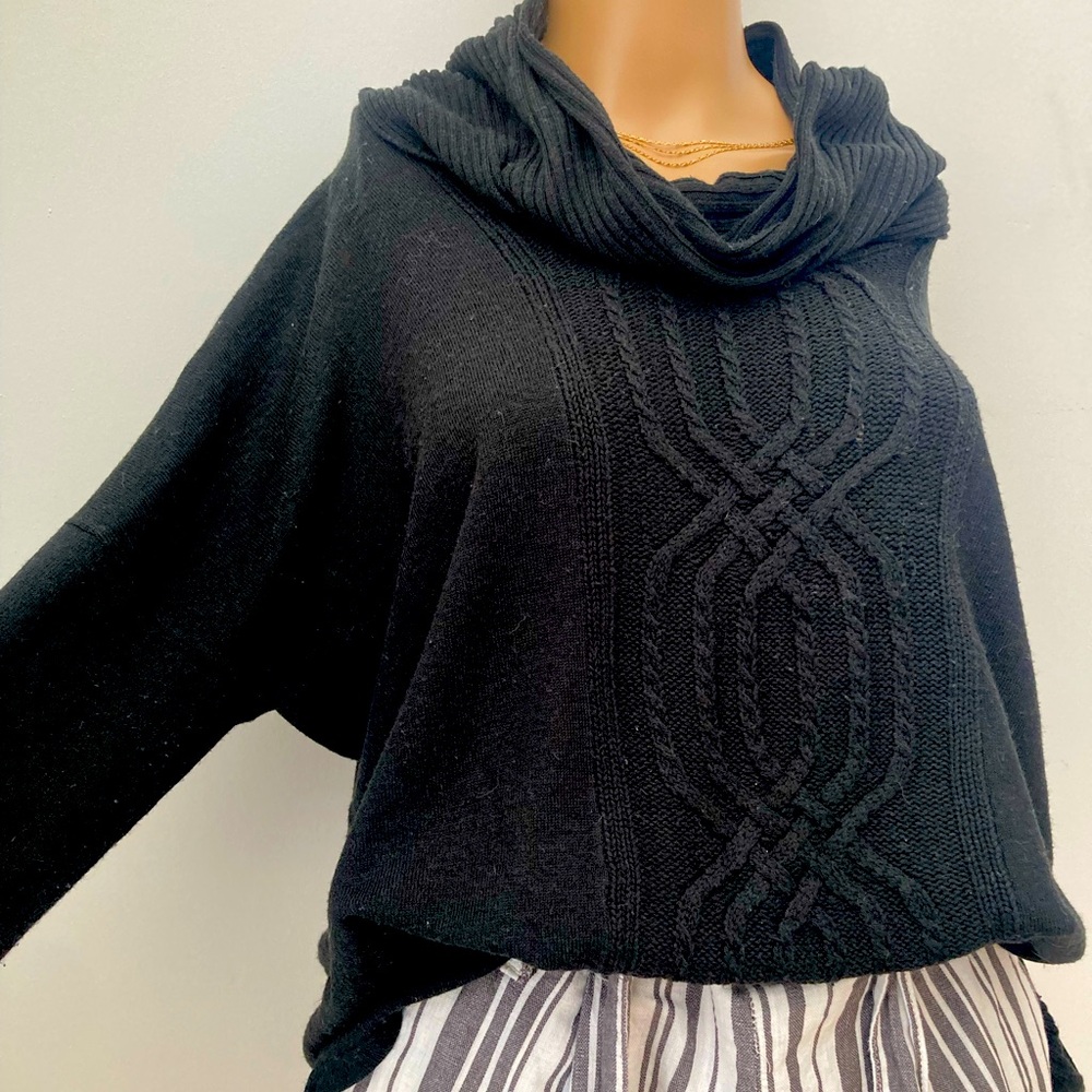 Light cable knit front sweater